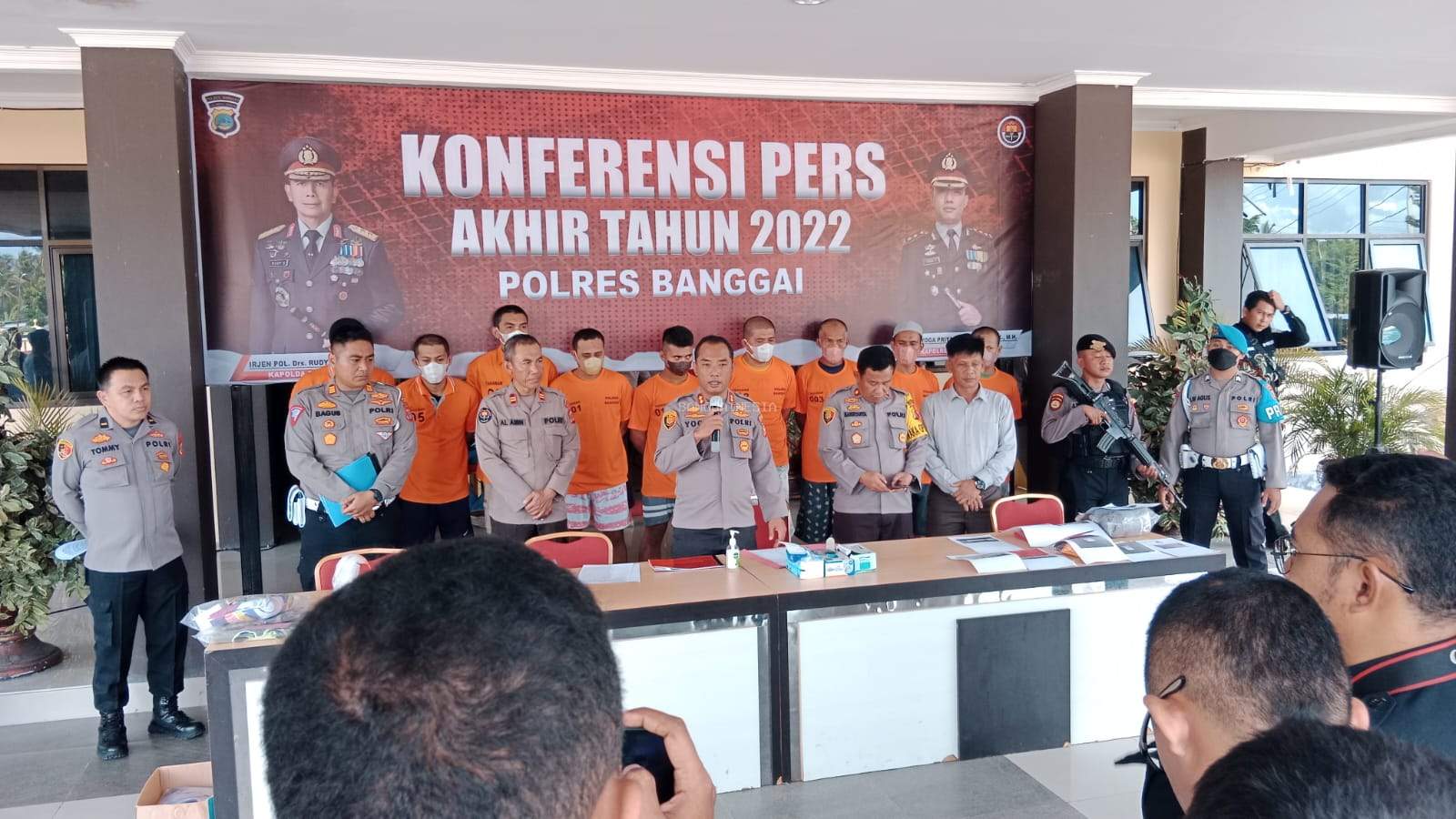 Polres Banggai Gelar Konfrensi Pers Akhir Tahun 2022